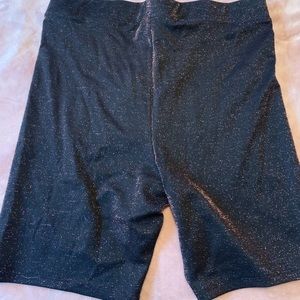 Forever 21 sparkly rose gold bike shorts size 2x